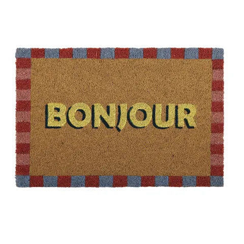 Bonjour Doormat - PVC Backed Coir