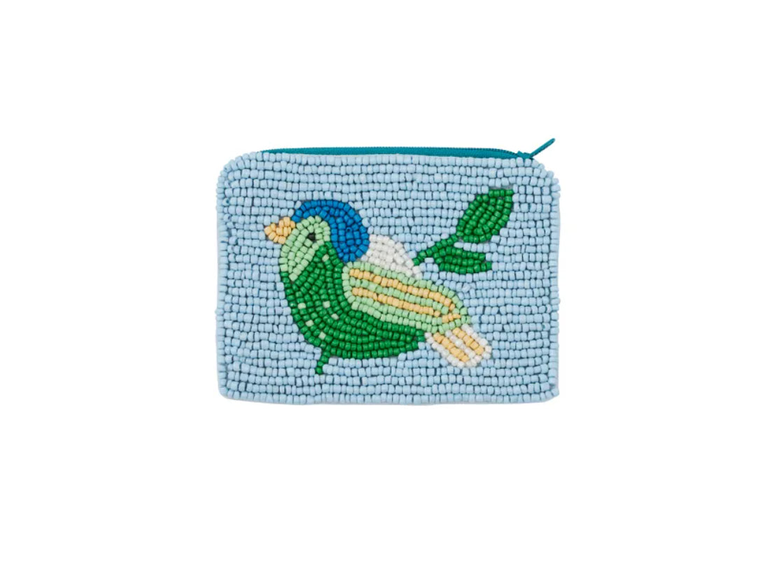 Bluebell Beaded Pouch