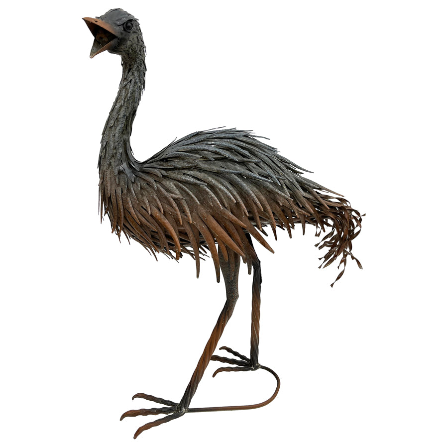 Emu with Open Beak