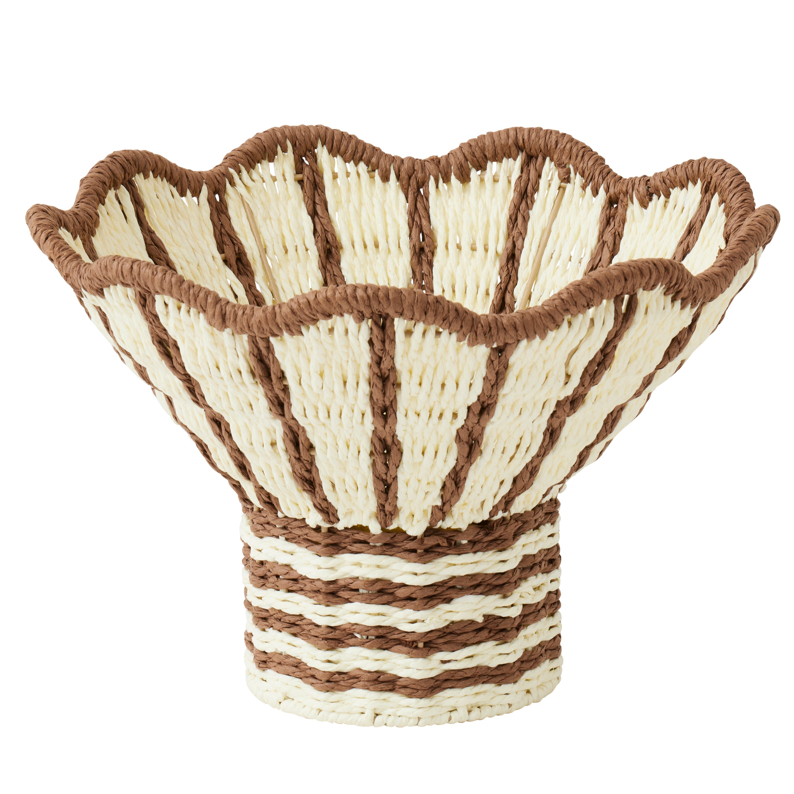 Bastia Woven Centrepiece White Brown