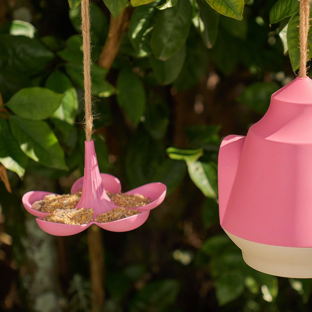 Bird Feeder - Bamboo Pink 16CM