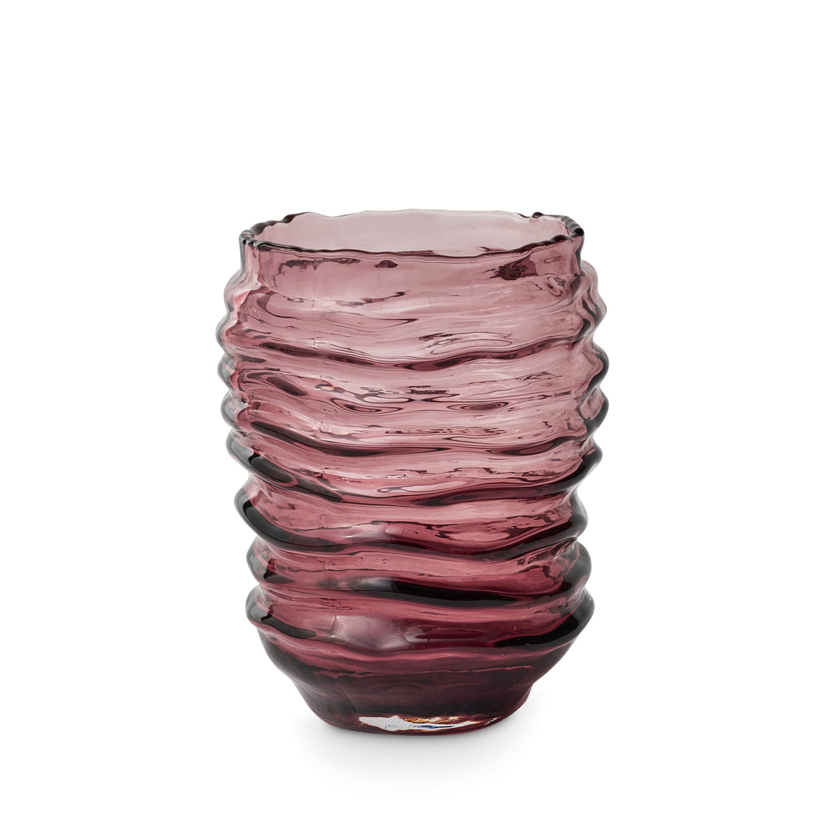 Blair Glass Vase Mulberry 17.5X22CM