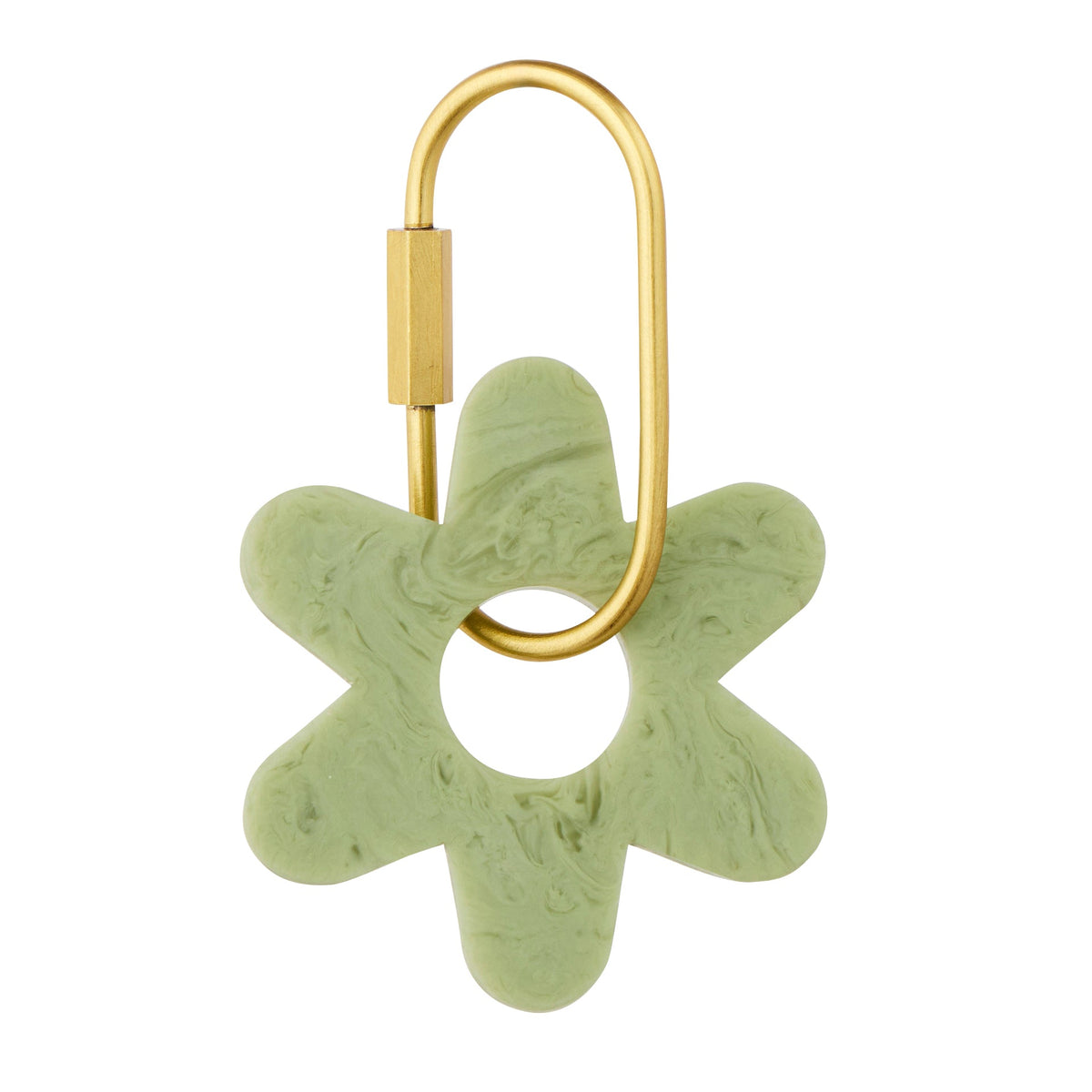 Kip Resin Flower Key Ring Pistachio