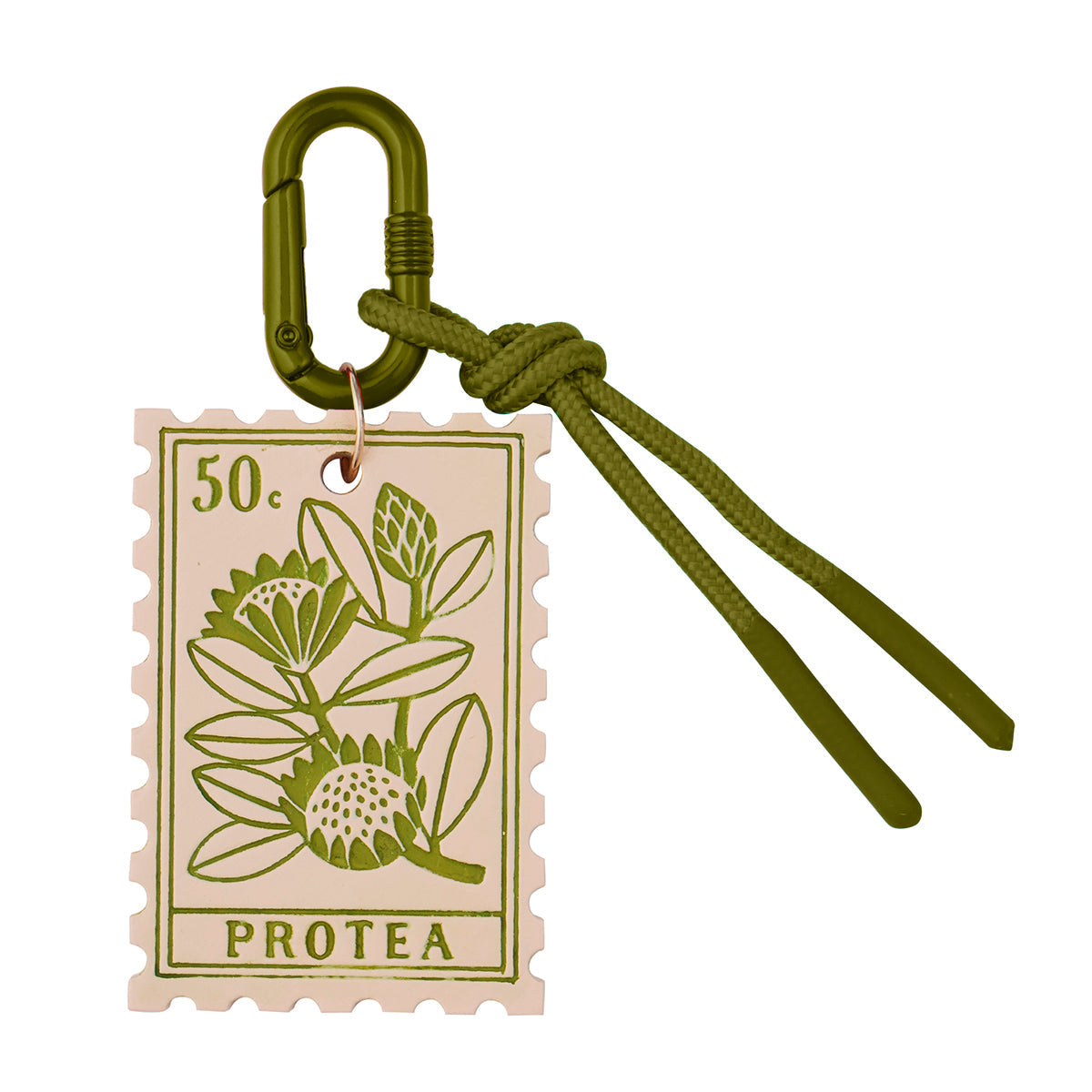 Kirra Resin Key Ring Olive Nude