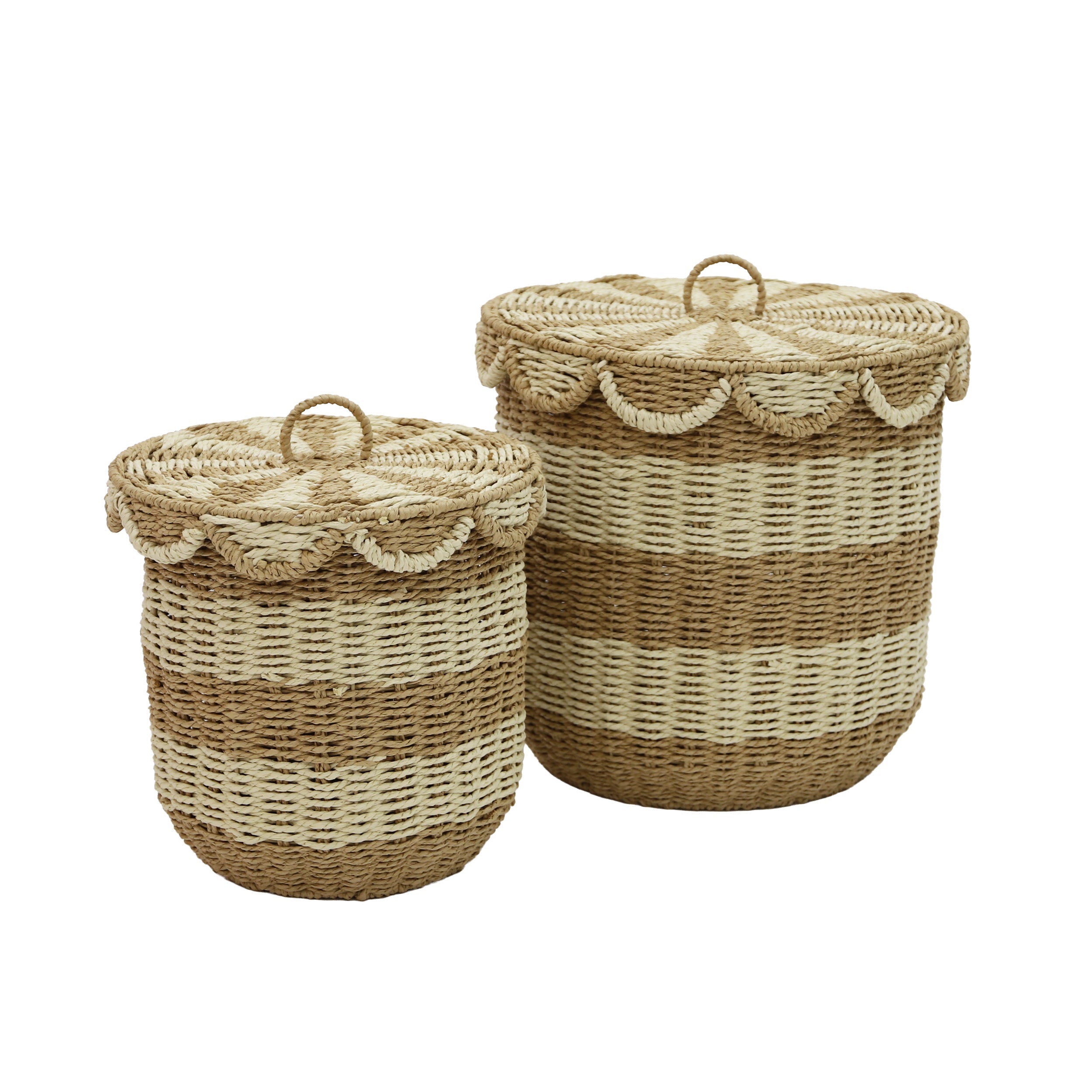 Leo Paper Hamper Natural White