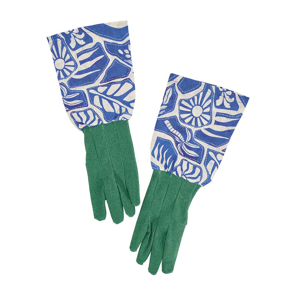 Linen Long Sleeve Glove Blue Oasis