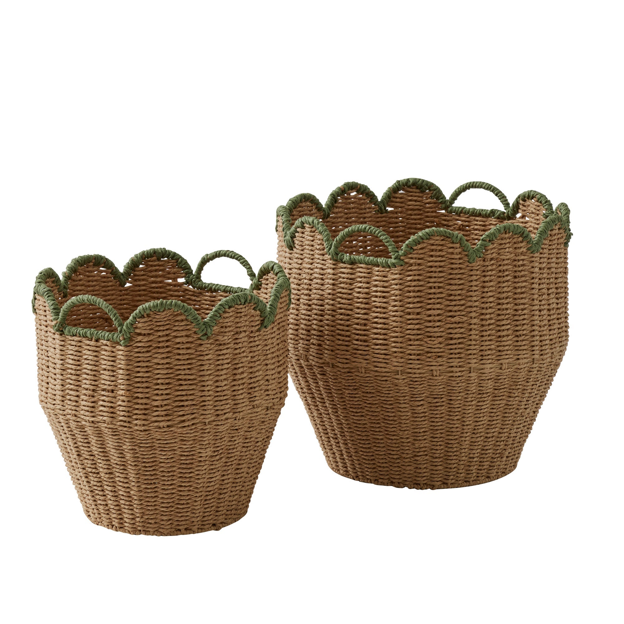 Martha Paper Basket Natural Green