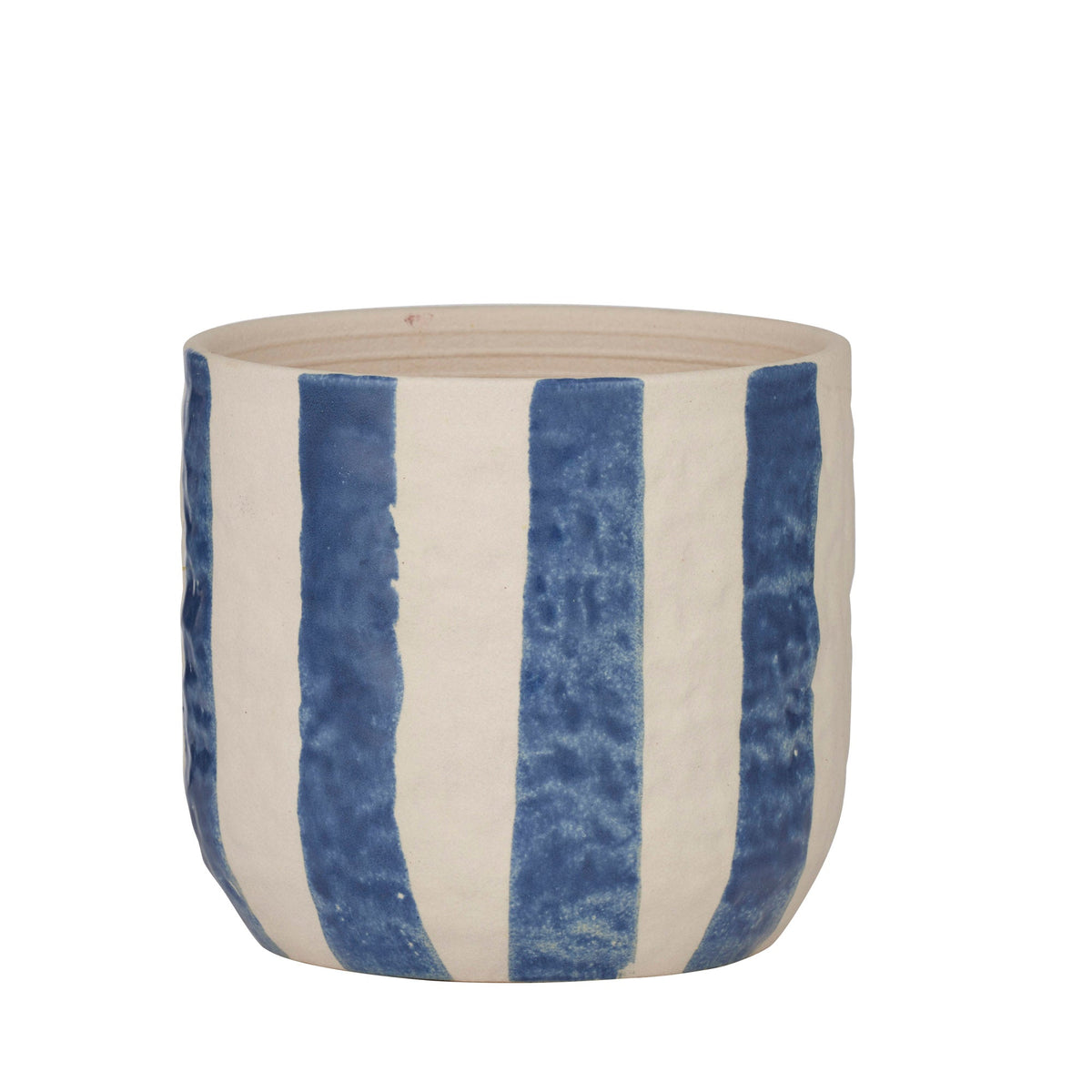 Rayas Ceramic Pot Dark Denim