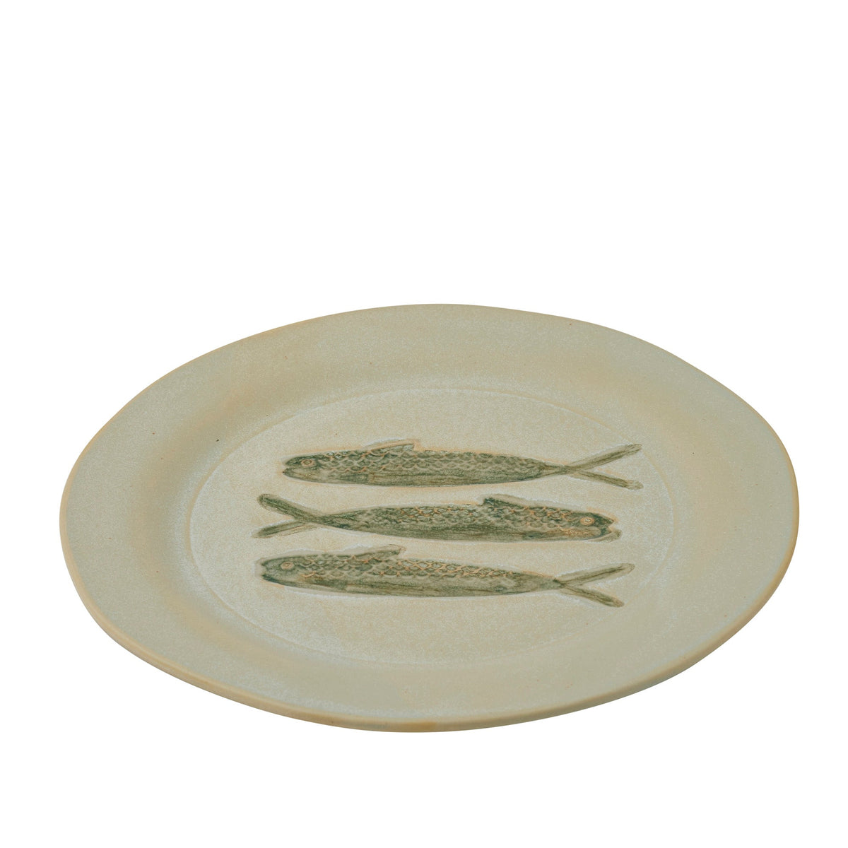 Riva Round Cer Plate Ivory Green