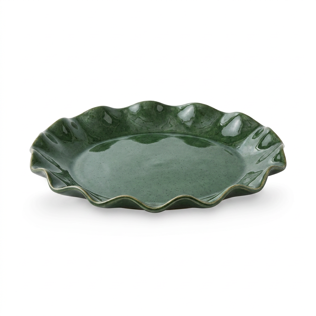 Sullivan Wavy Platter Green LARGE