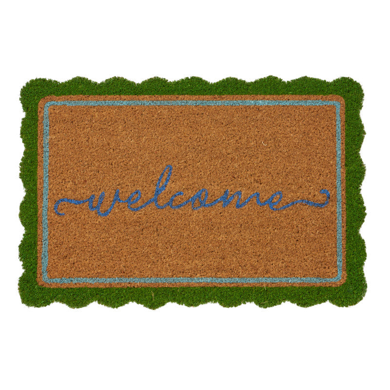 Wiggly W`come Doormat - PVC Backed Coir