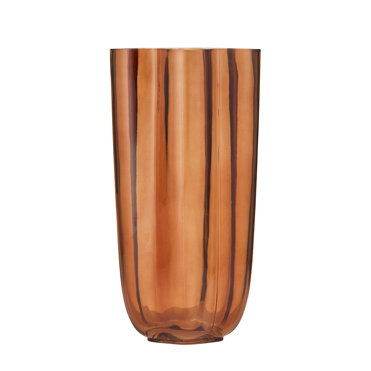 Miranda Glass Vase Cocoa 15 x 31cm