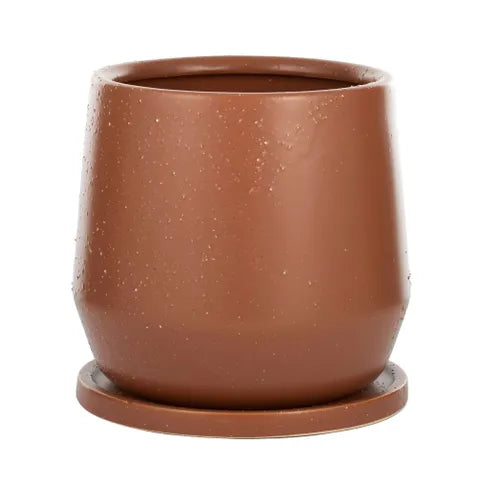 Pitot Ceramic Pot with Saucer
