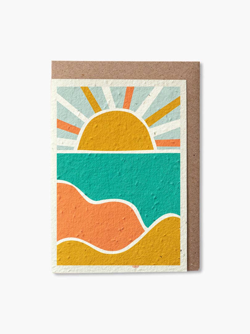 Sunset plantable card by Paper and Bloom
