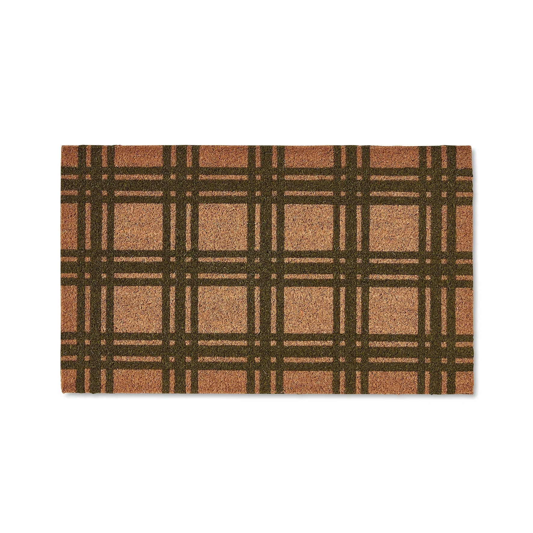 Olive Check Doormat