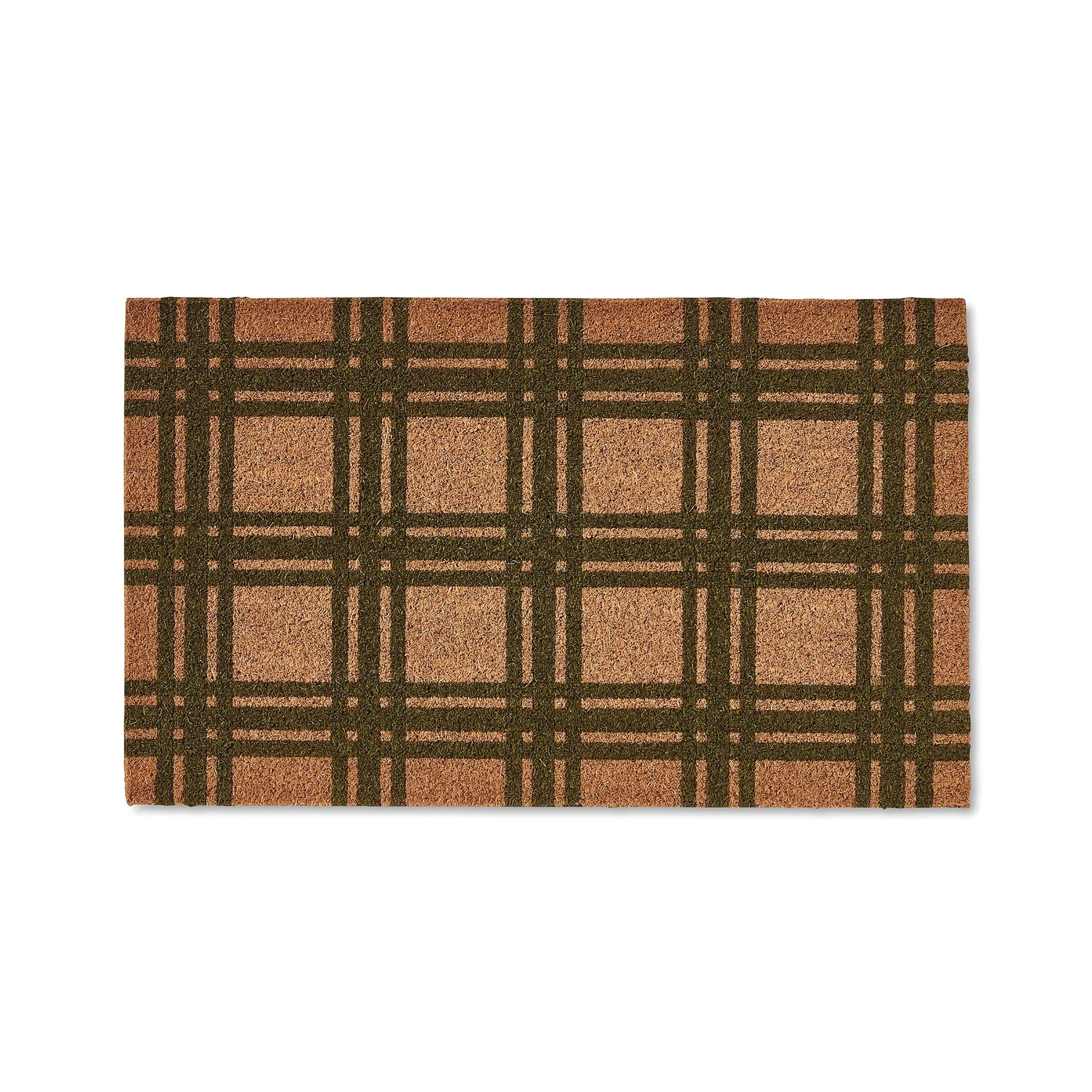 Olive Check Doormat