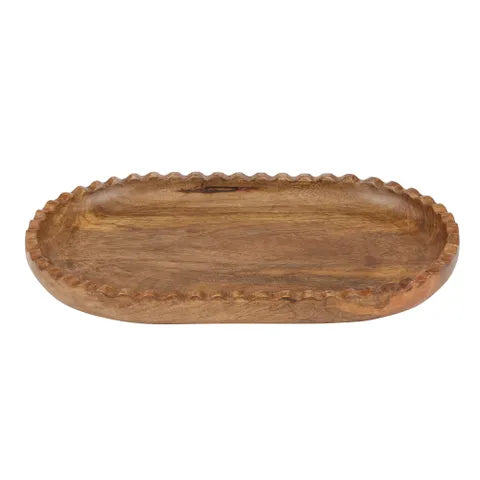 Cheri Oval Wood Tray
