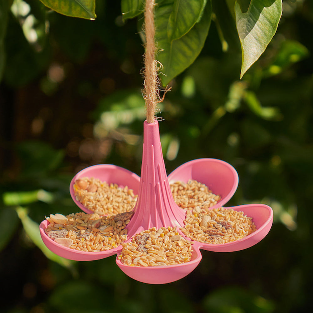 Bird Feeder - Bamboo Pink 16CM
