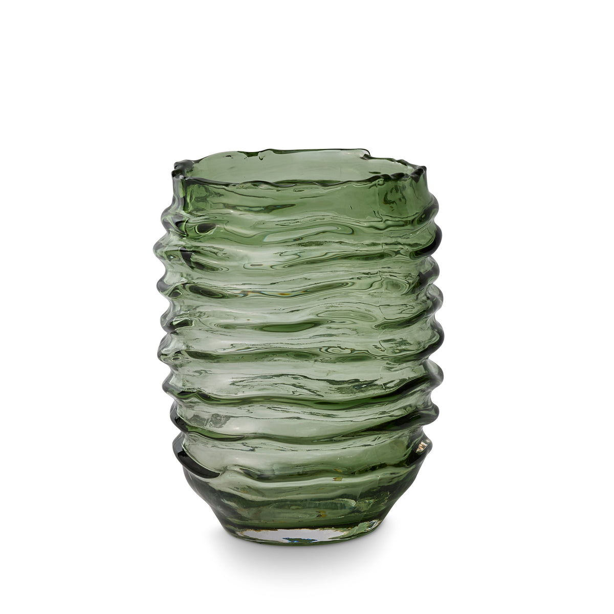 Blair Glass Vase Green 17.5X22CM