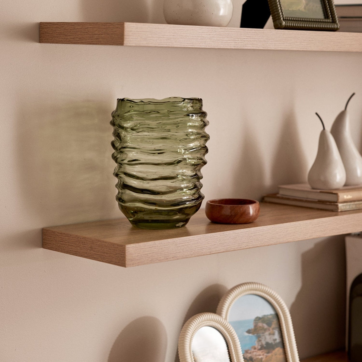 Blair Glass Vase Green 17.5X22CM