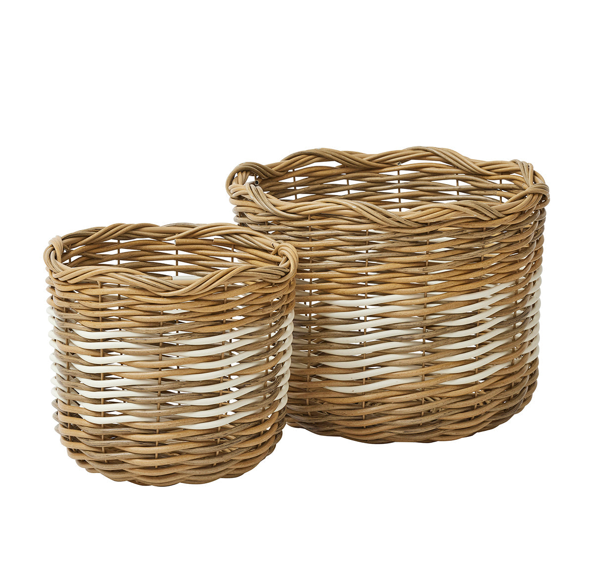 Jacka Rattan Twist Basket
