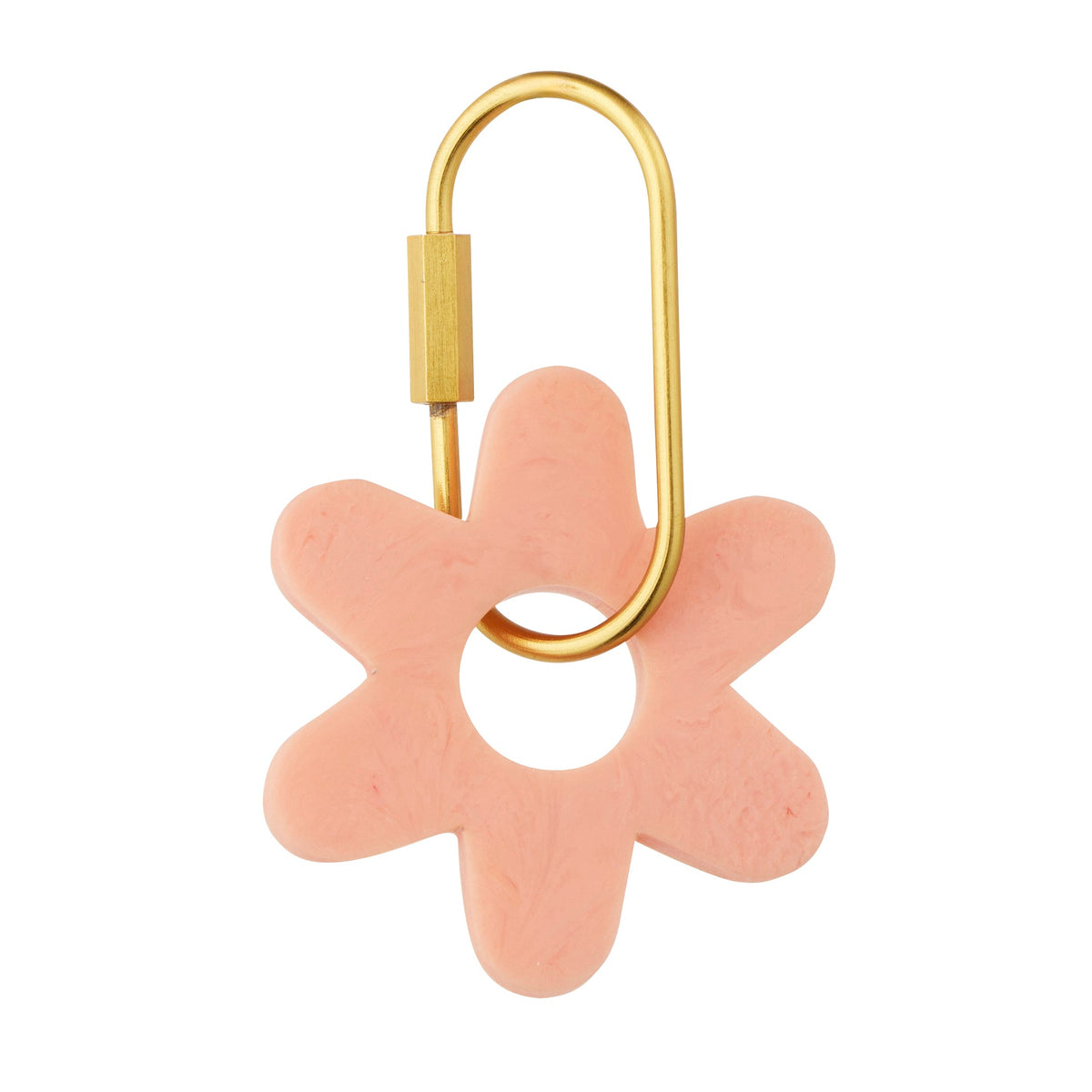 Kip Resin Flower Key Ring Peach