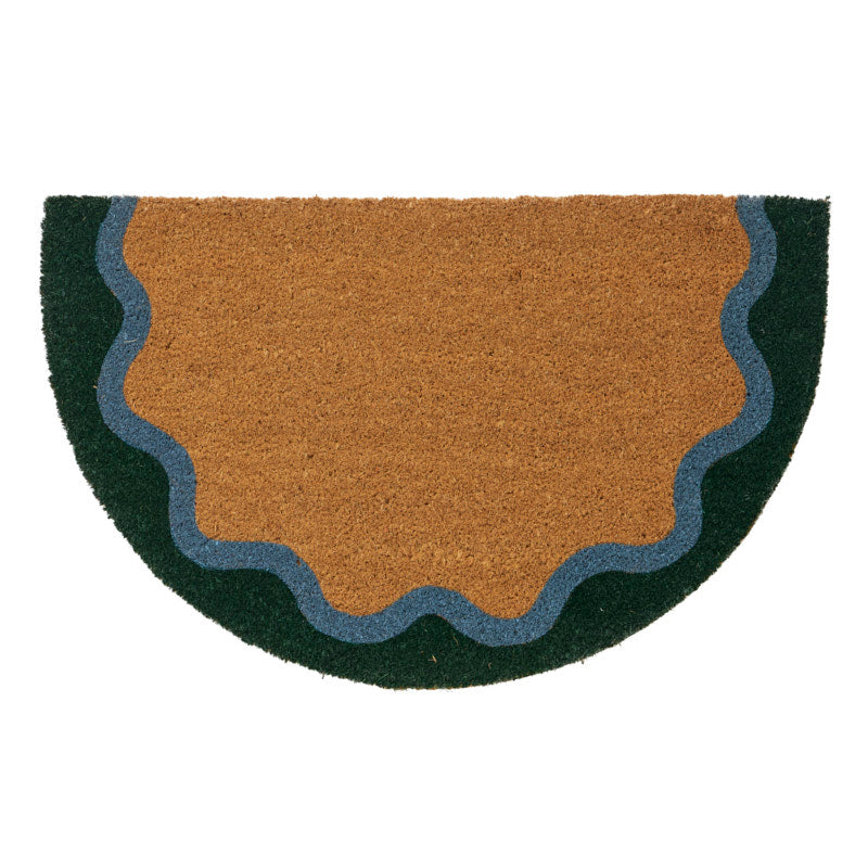 Luna Doormat - PVC Backed Coir Teal