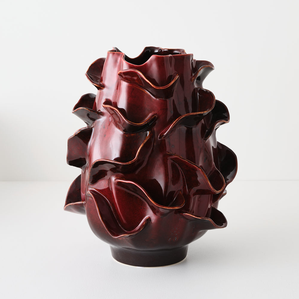 Ondine Vase Bordeaux