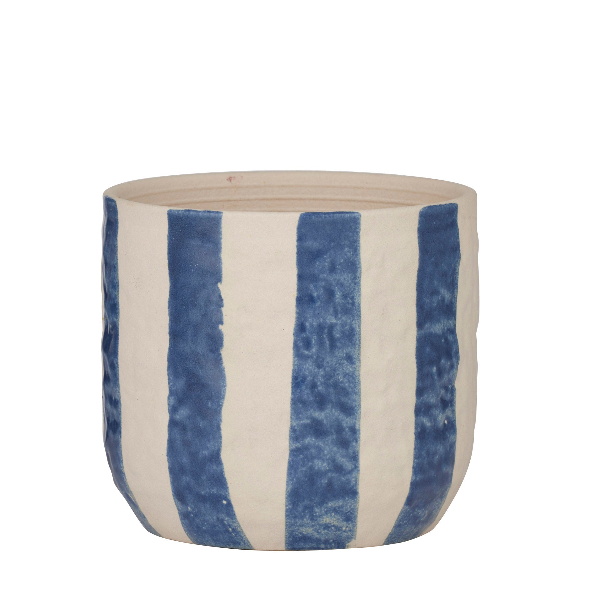 Rayas Ceramic Pot Dark Denim