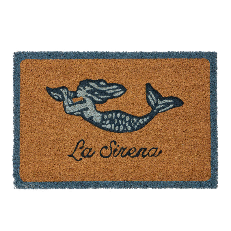 Sirena Doormat - PVC Backed Coir Blue