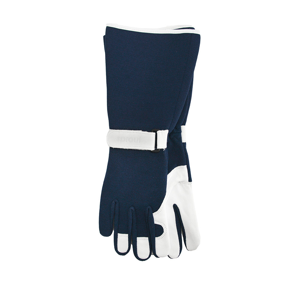 Sprout Goatskin Gloves - Long Sleeve Navy