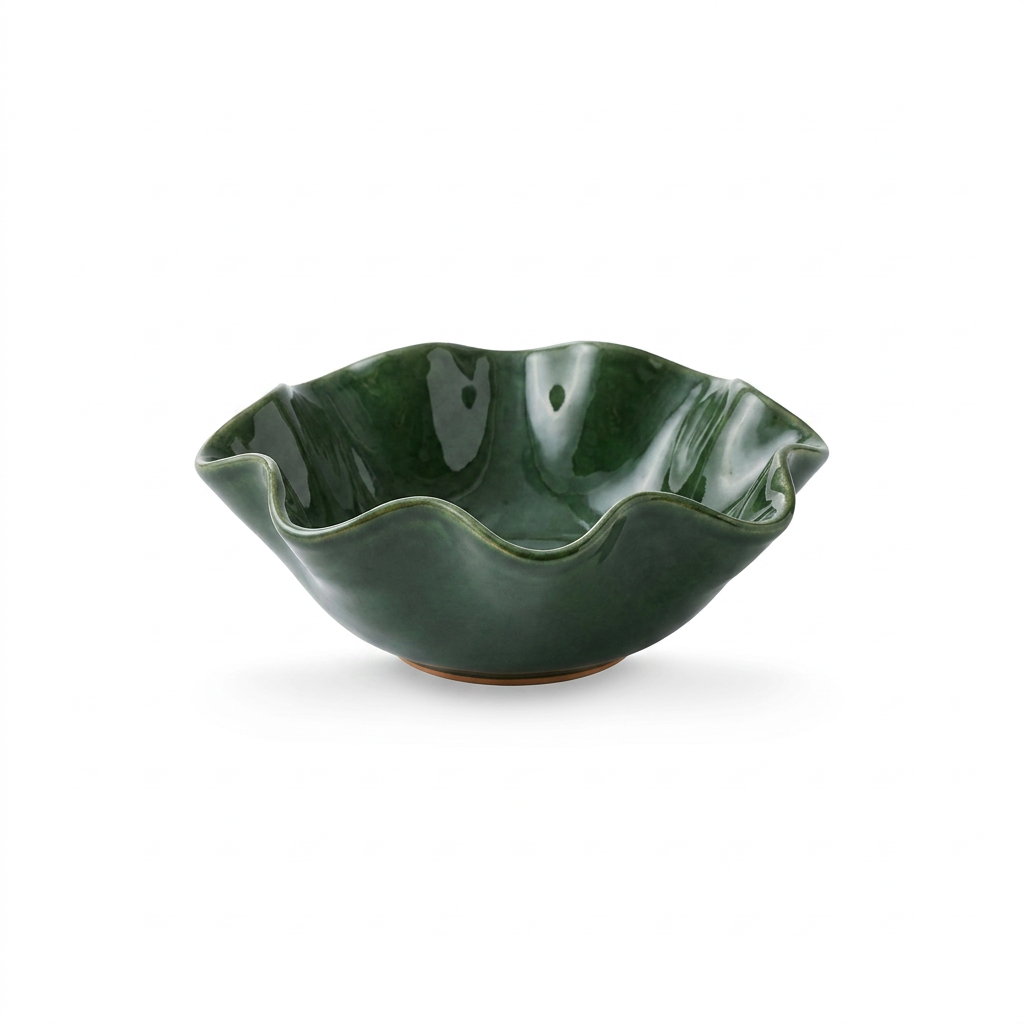 Sullivan Wavy Bowl Green 17.5X6.8CM