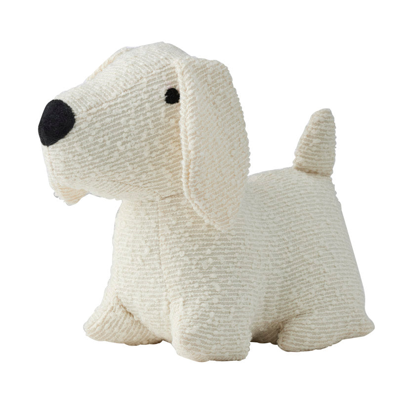 Woof Boucle Door Stop Ivory
