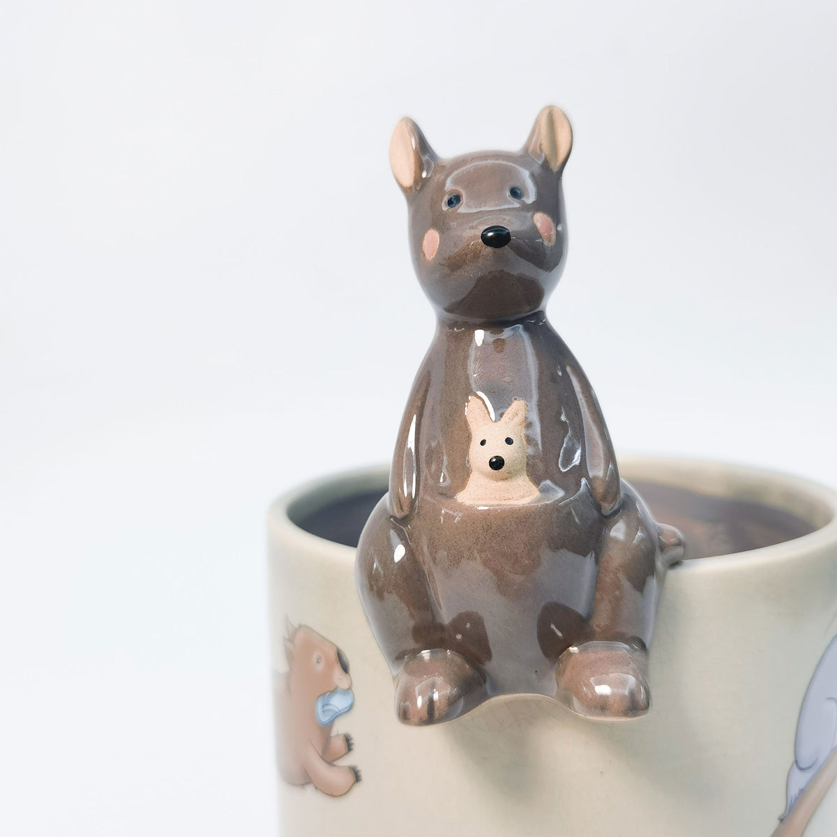Kangaroo Pot Hanger - Grey