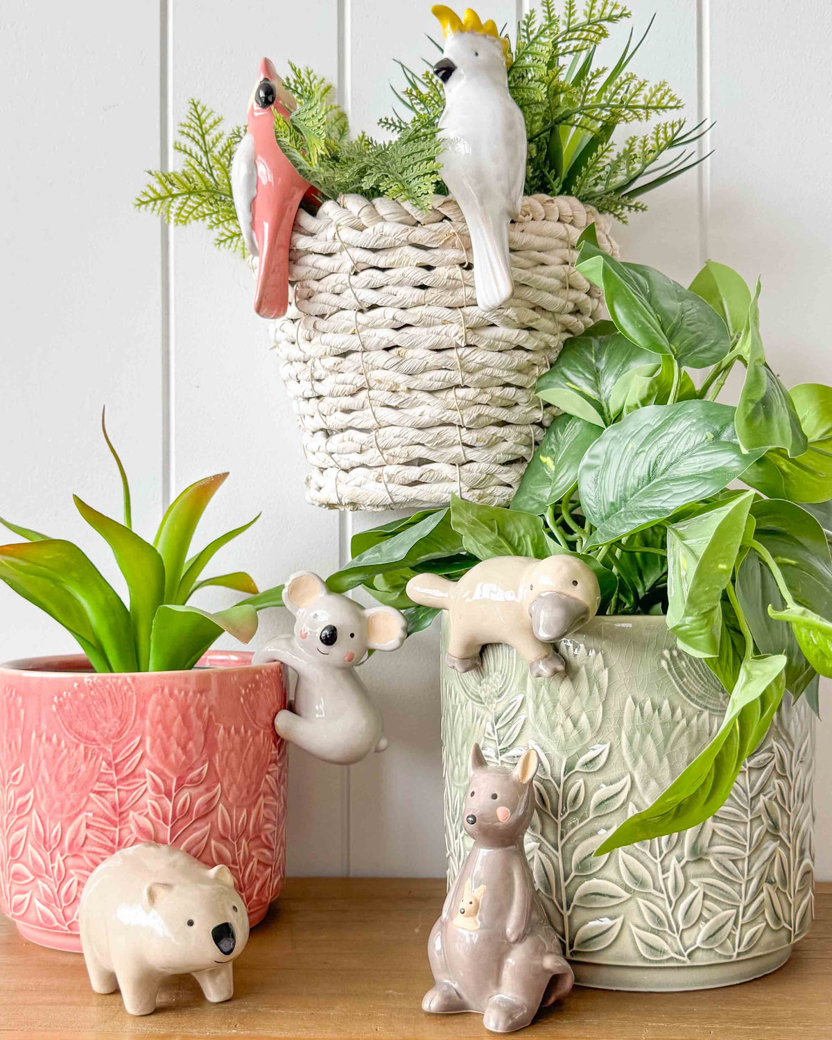 Kangaroo Pot Hanger - Grey