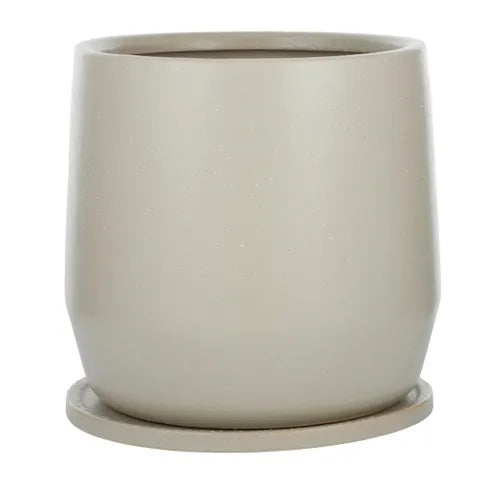 Pitot Ceramic Pot with Saucer